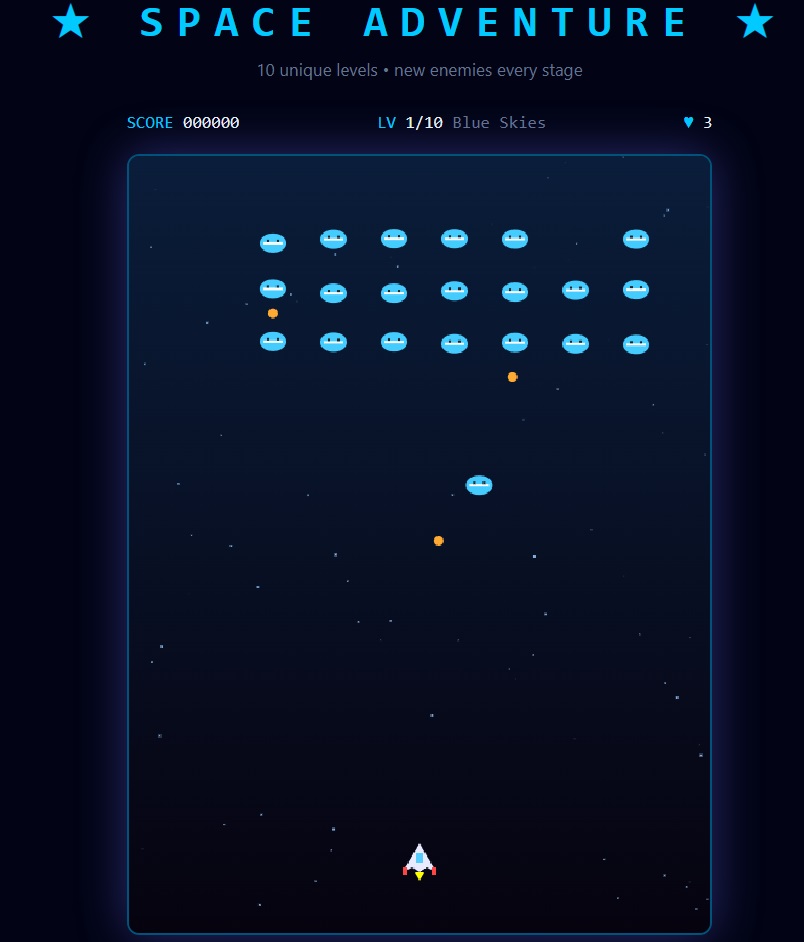 Space Adventure cartoon game thumbnail