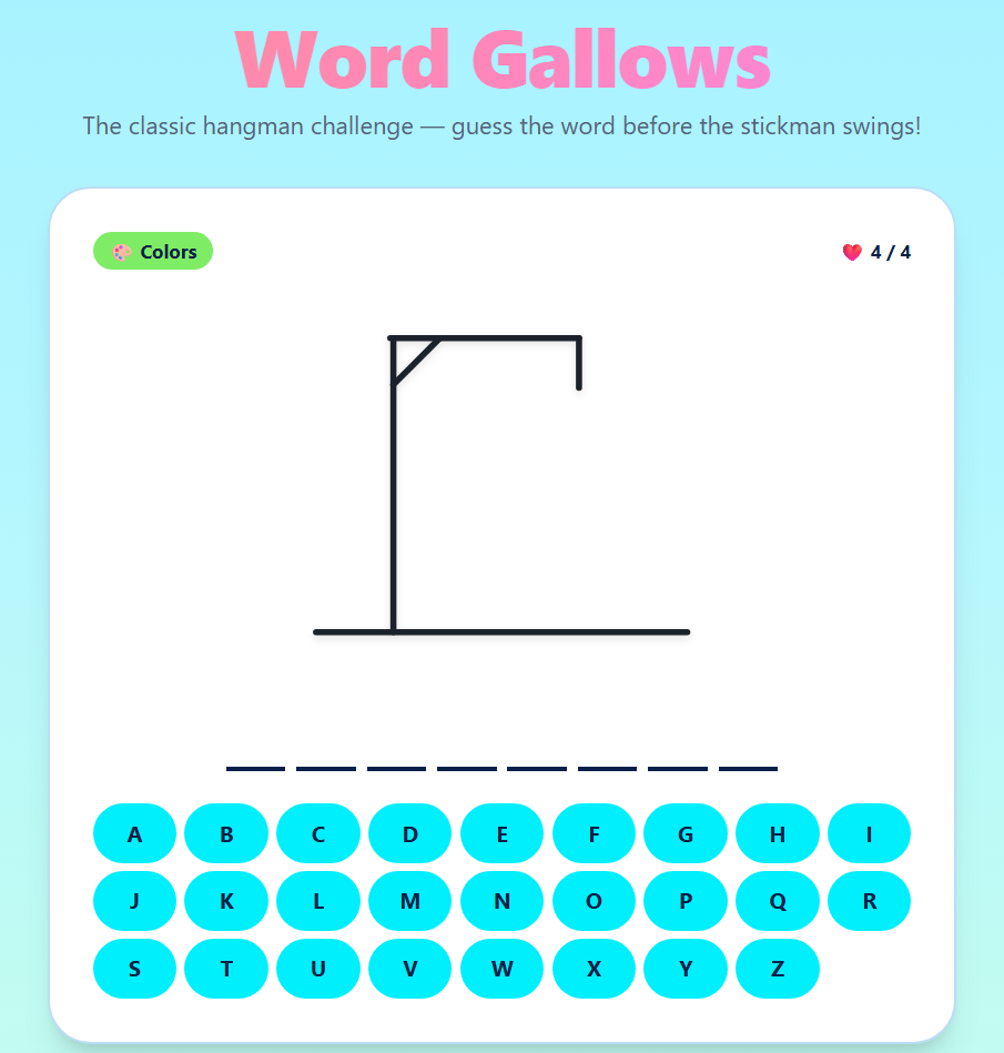 Word Gallows cartoon game thumbnail